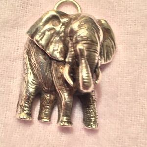 Large 1” sterling silver elephant charm